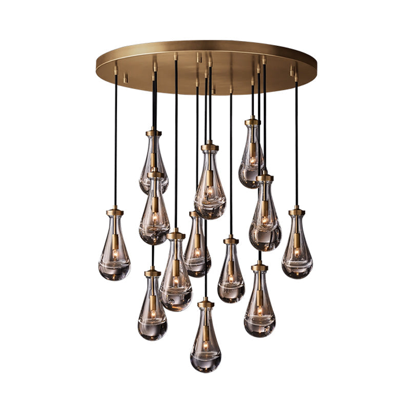 Celara Raindrop Linear Glass Chandelier