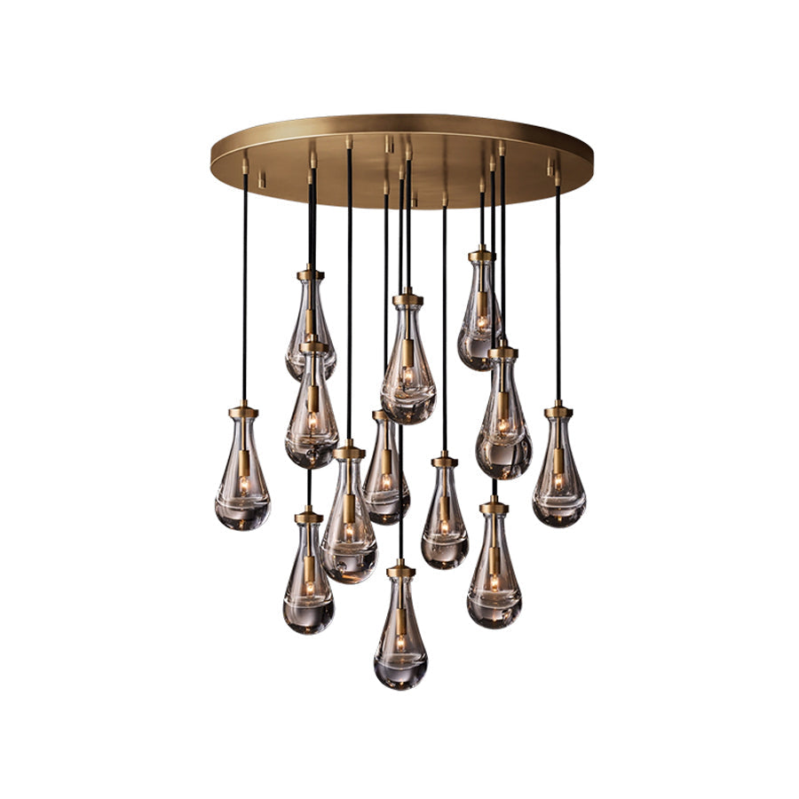 Celara Raindrop Linear Glass Chandelier