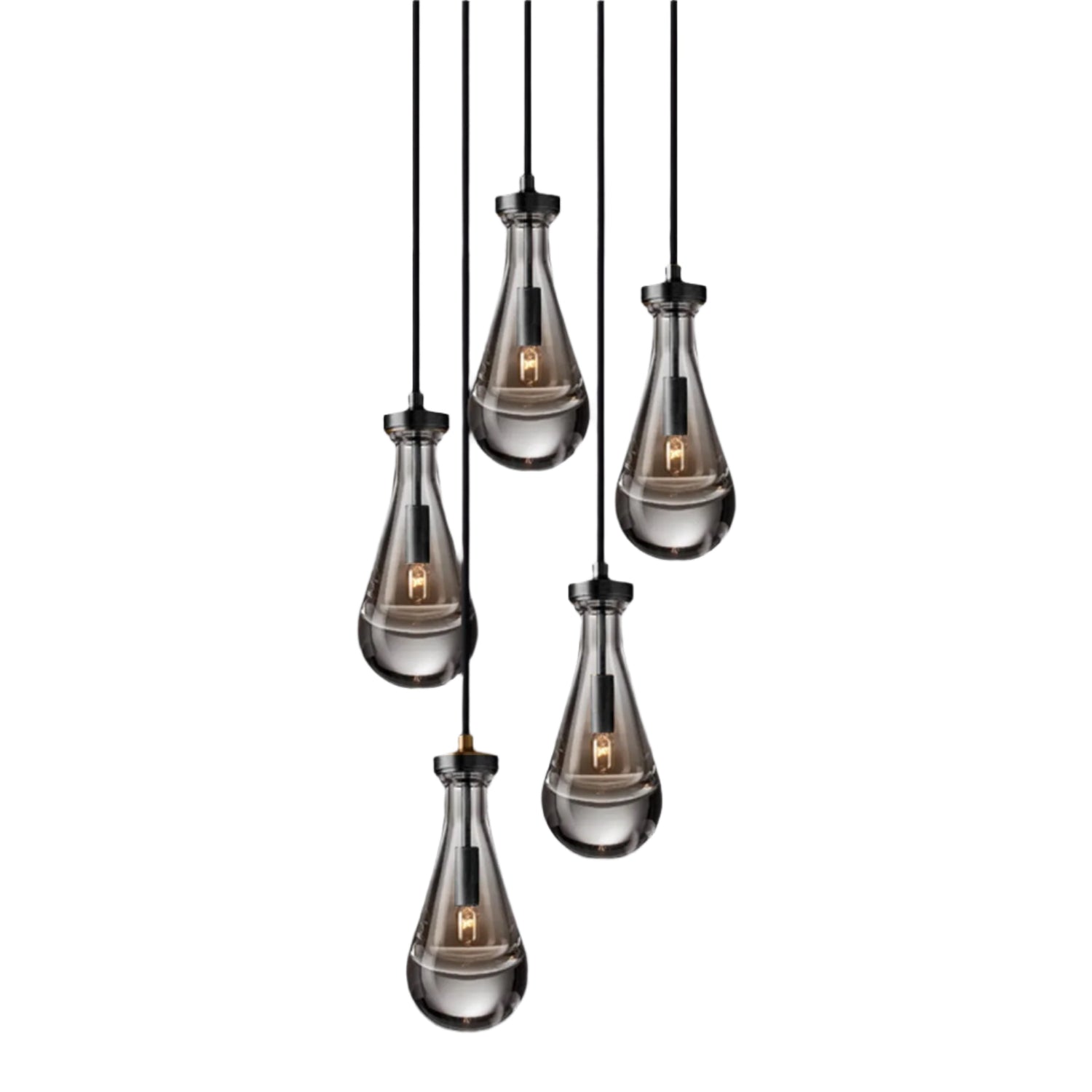 Celara Raindrop Linear Glass Chandelier