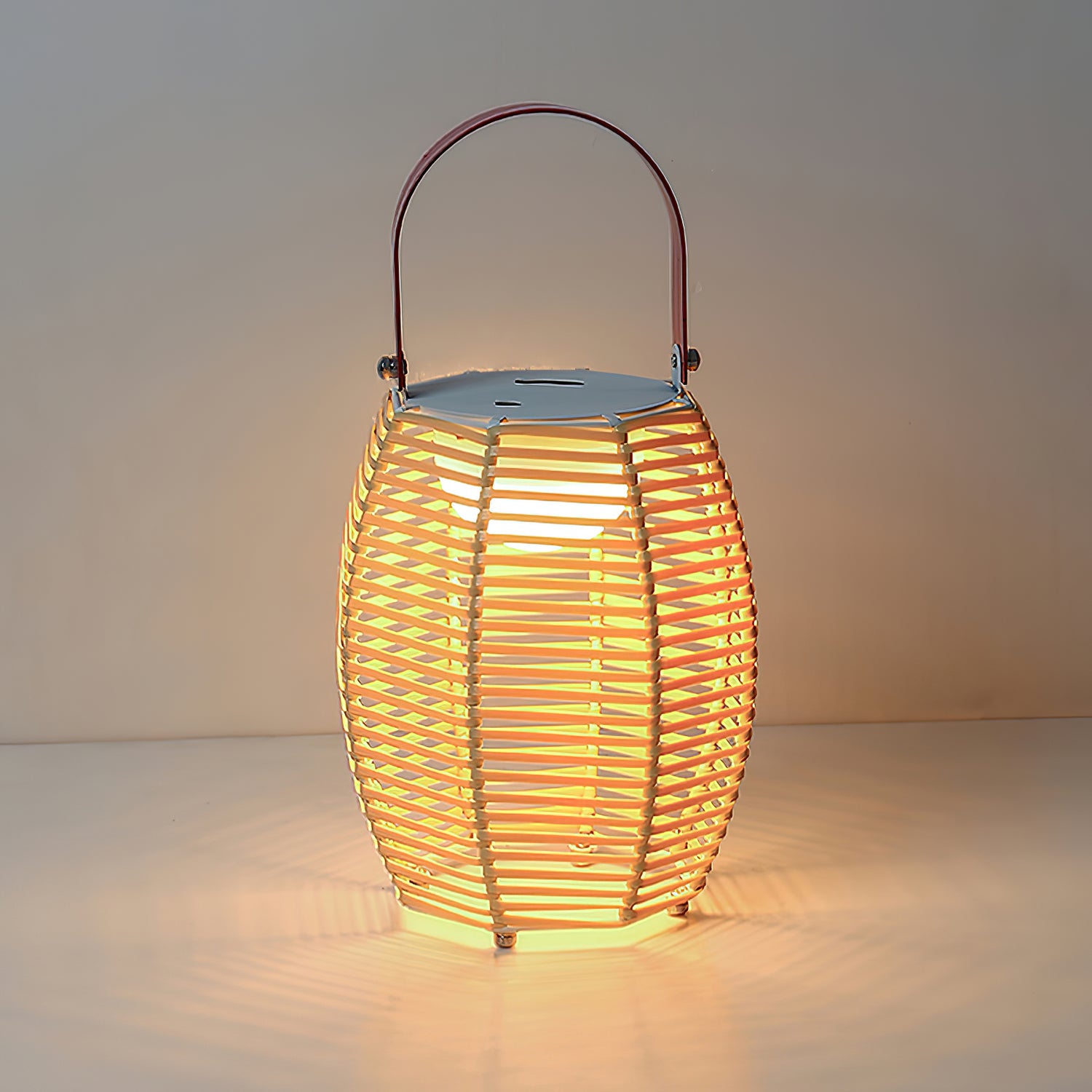 Retro Kreative Rattan Drahtlose Außen Tischlampe