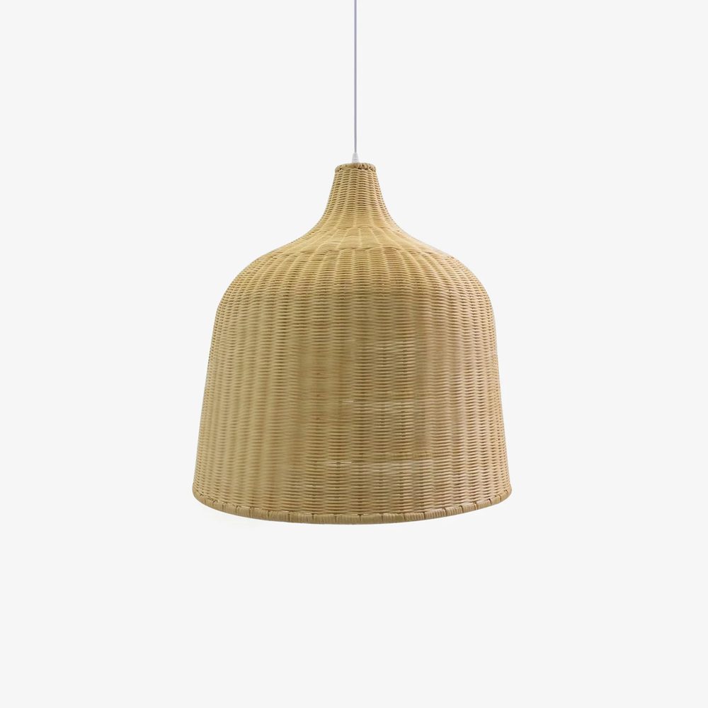 Lampada a sospensione in rattan rustico nordico