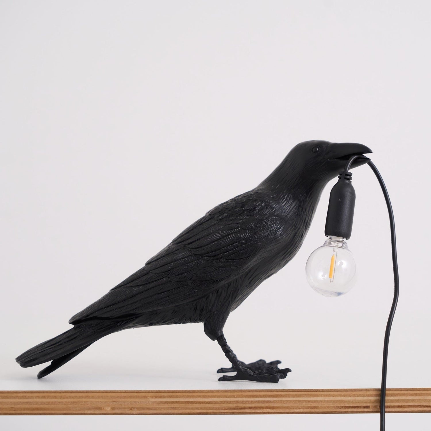 The Watchful Raven Resin Table Lamp