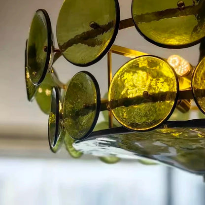 Retro Stil Clara Farbige Glas Kronleuchter