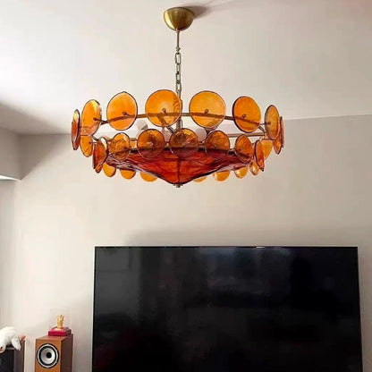 Retro Stil Clara Farbige Glas Kronleuchter