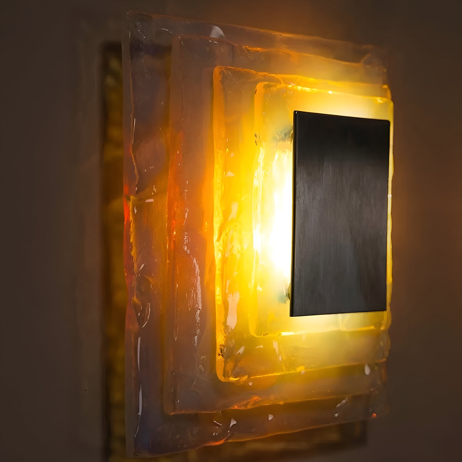 Retro Murano Water Ripple Glass Wall Light