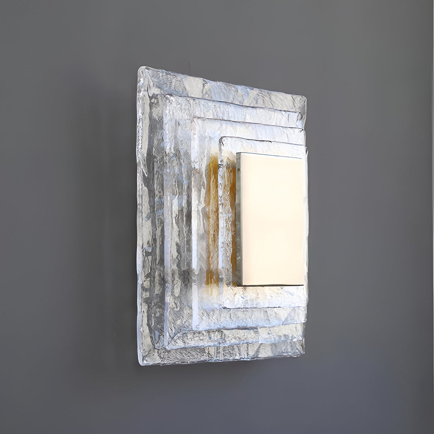 Retro Murano Water Ripple Glass Wall Light