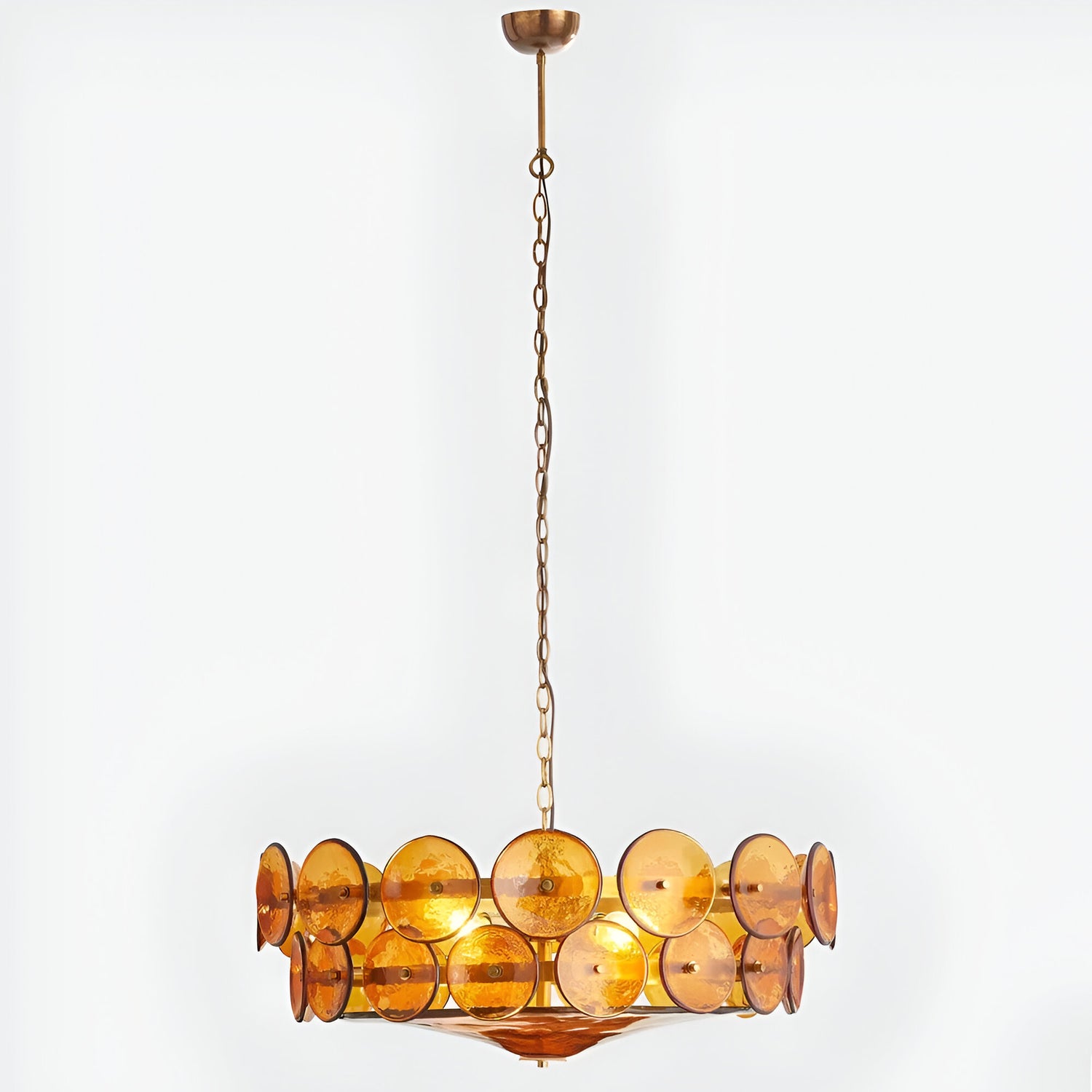 Retro Style Clara Colored Glass Chandelier