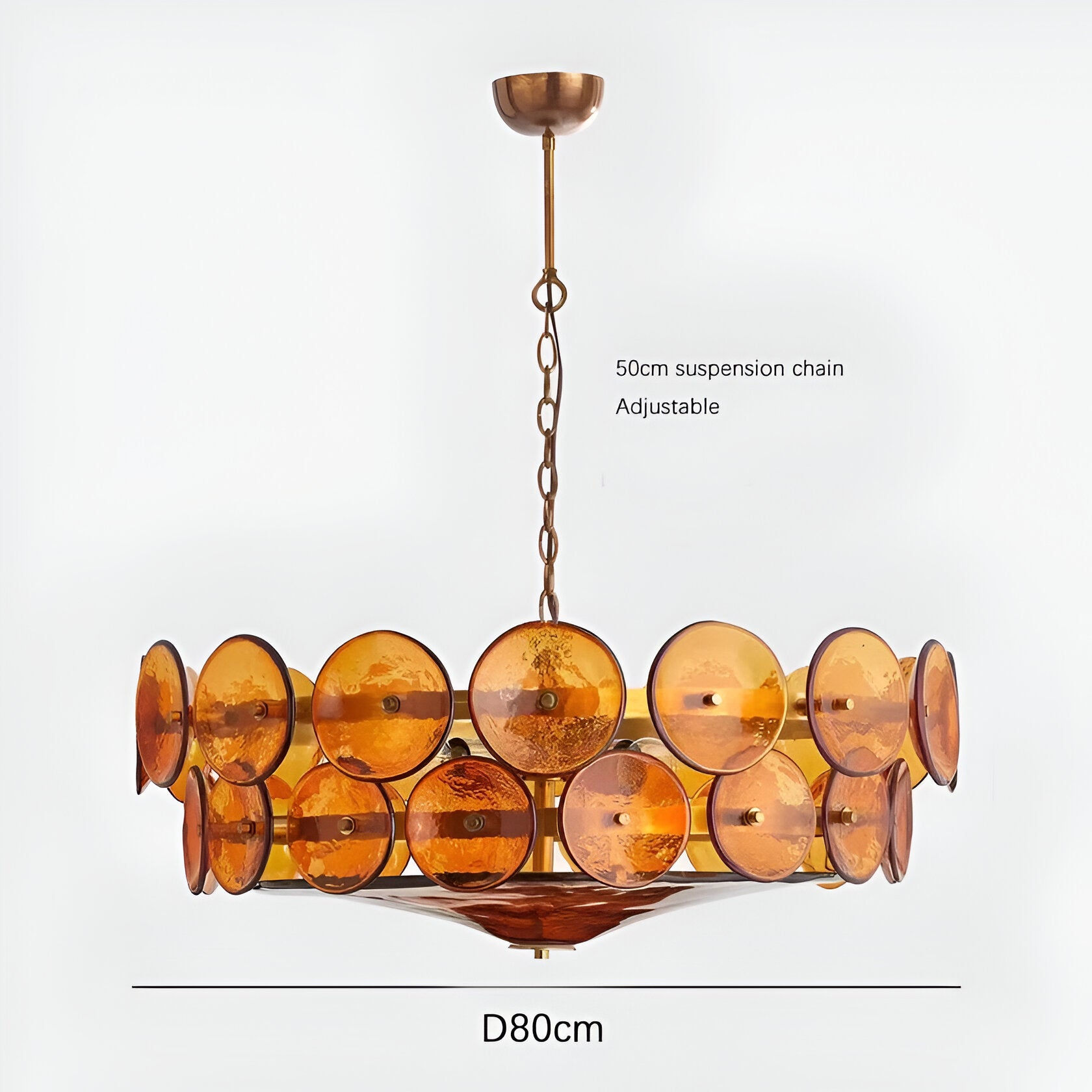 Retro Style Clara Colored Glass Chandelier