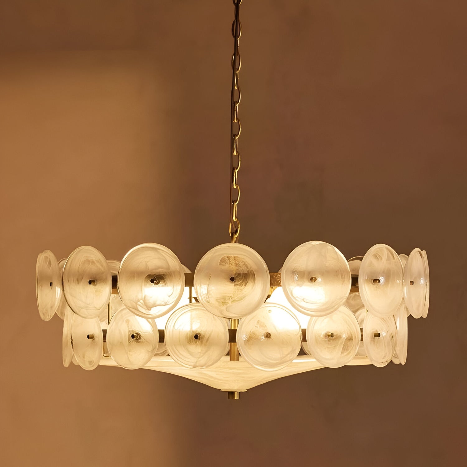 Retro Style Clara Colored Glass Chandelier