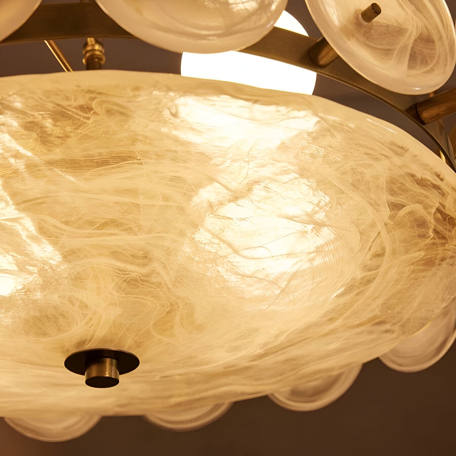 Retro Style Clara Colored Glass Chandelier