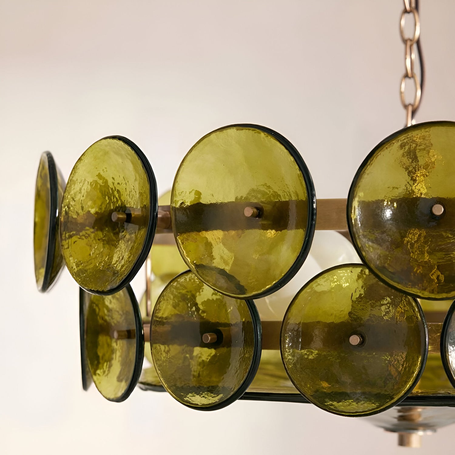 Retro Style Clara Colored Glass Chandelier