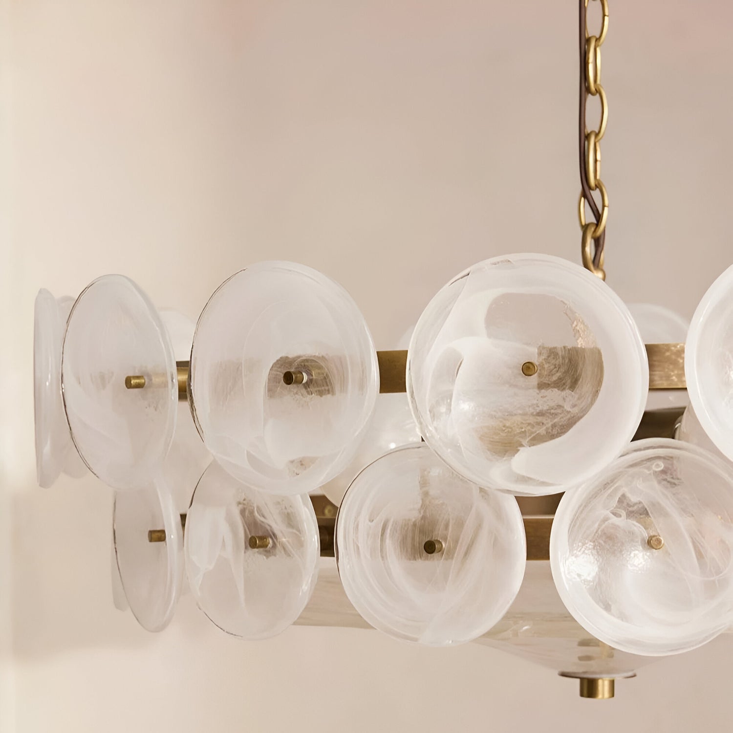 Retro Style Clara Colored Glass Chandelier