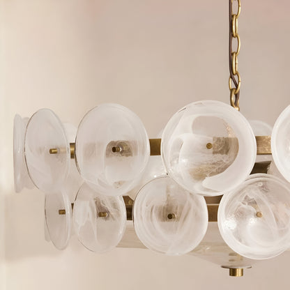 Retro Style Clara Colored Glass Chandelier