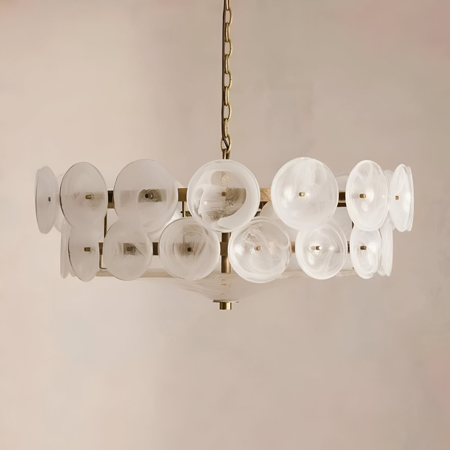 Retro Style Clara Colored Glass Chandelier