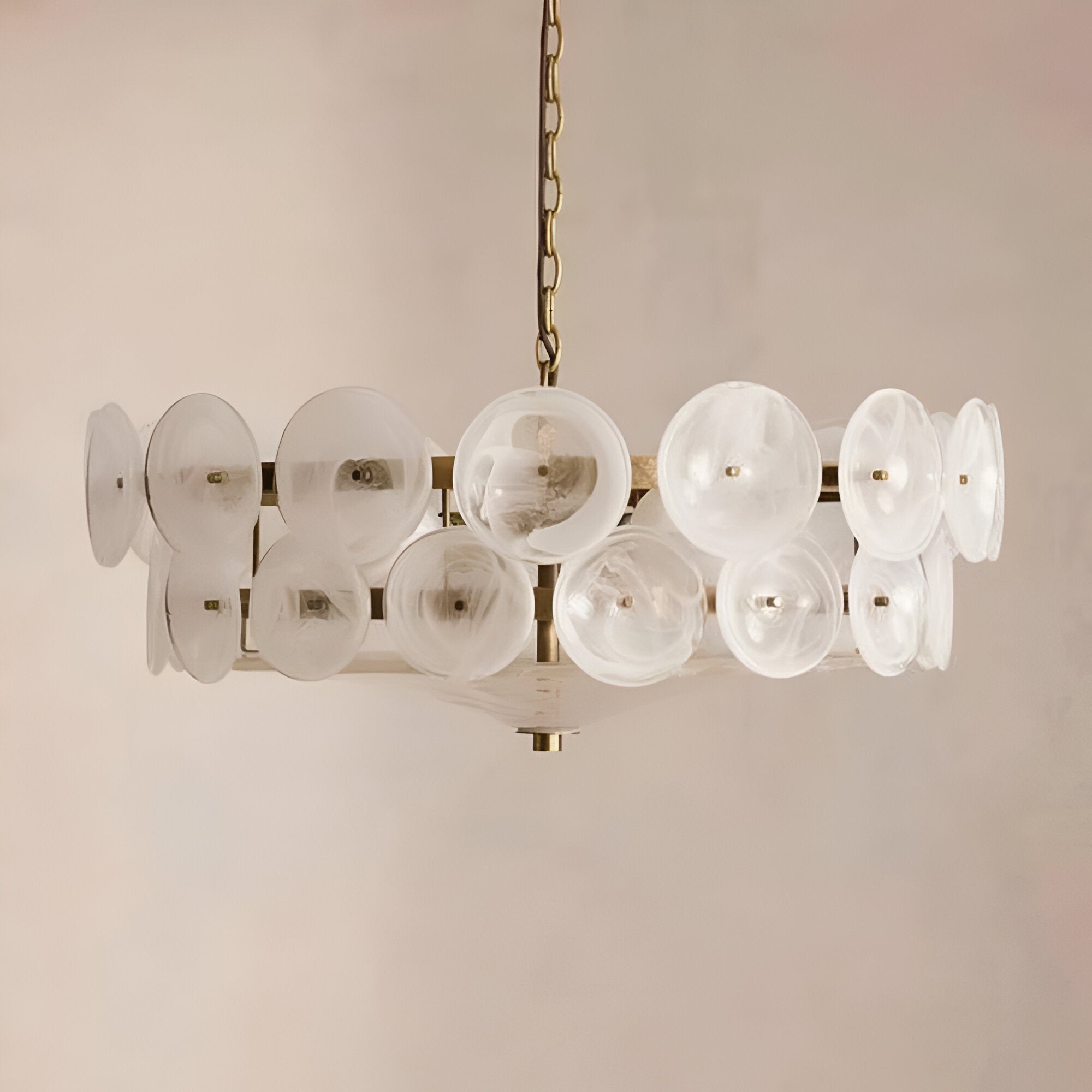 Retro Style Clara Colored Glass Chandelier