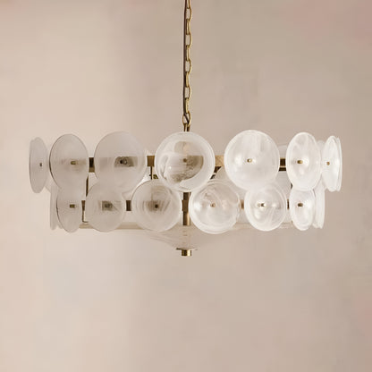 Retro Style Clara Colored Glass Chandelier