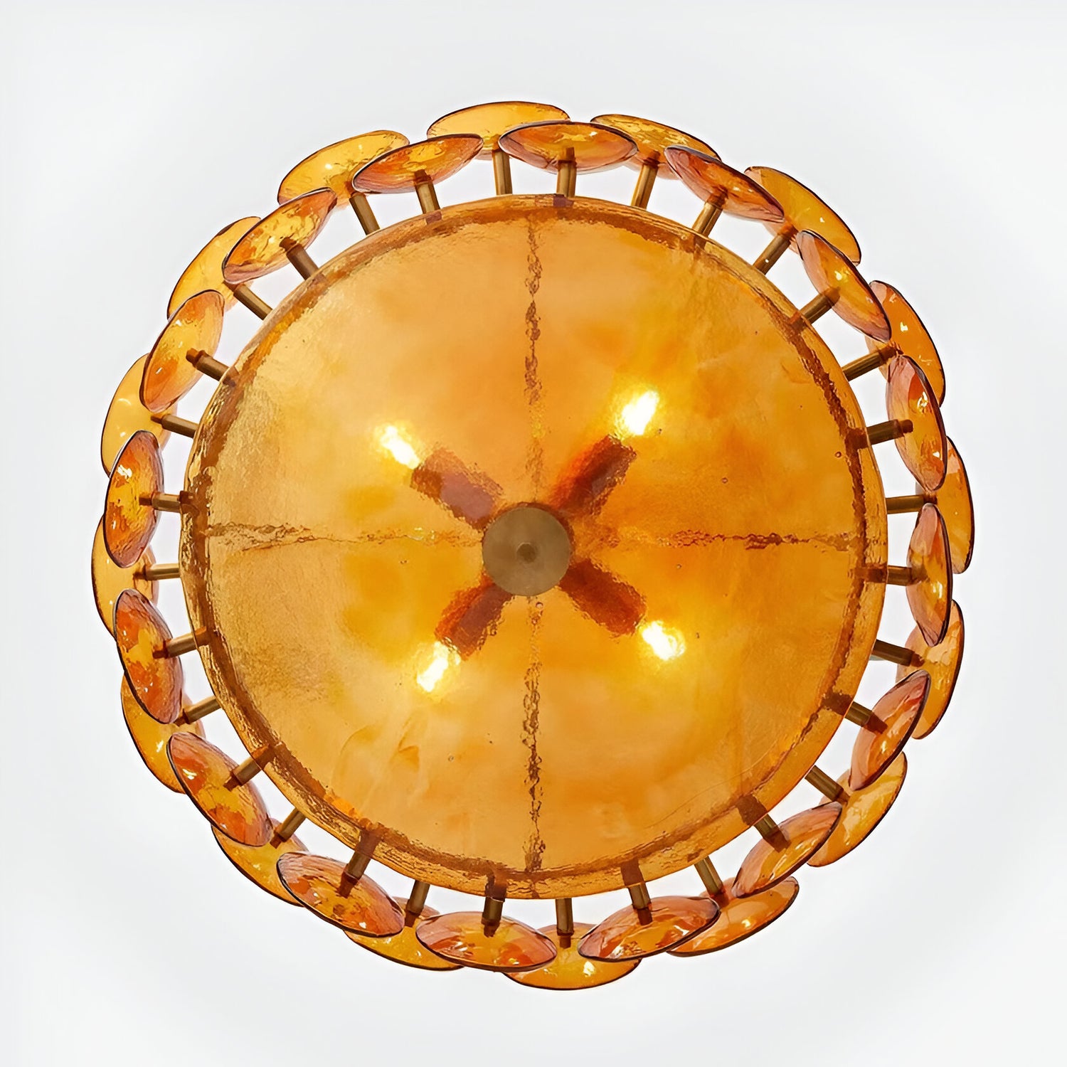 Retro Style Clara Colored Glass Chandelier