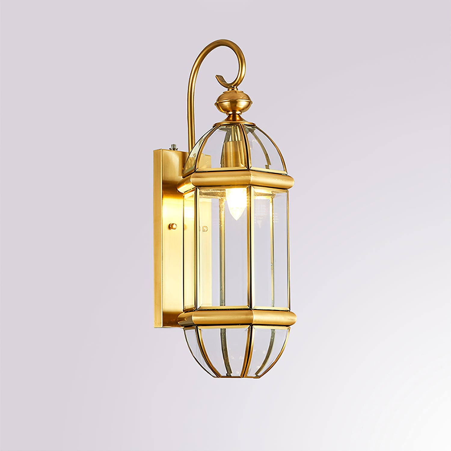 Retro European Brass Outdoor Wall Light