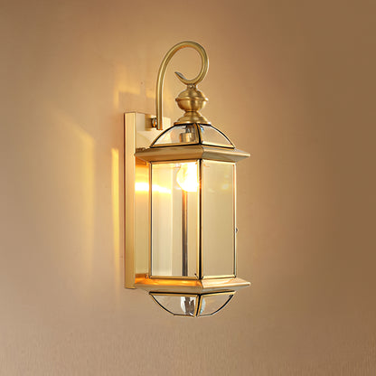 Retro European Brass IP65 Waterproof Outdoor Wall Light