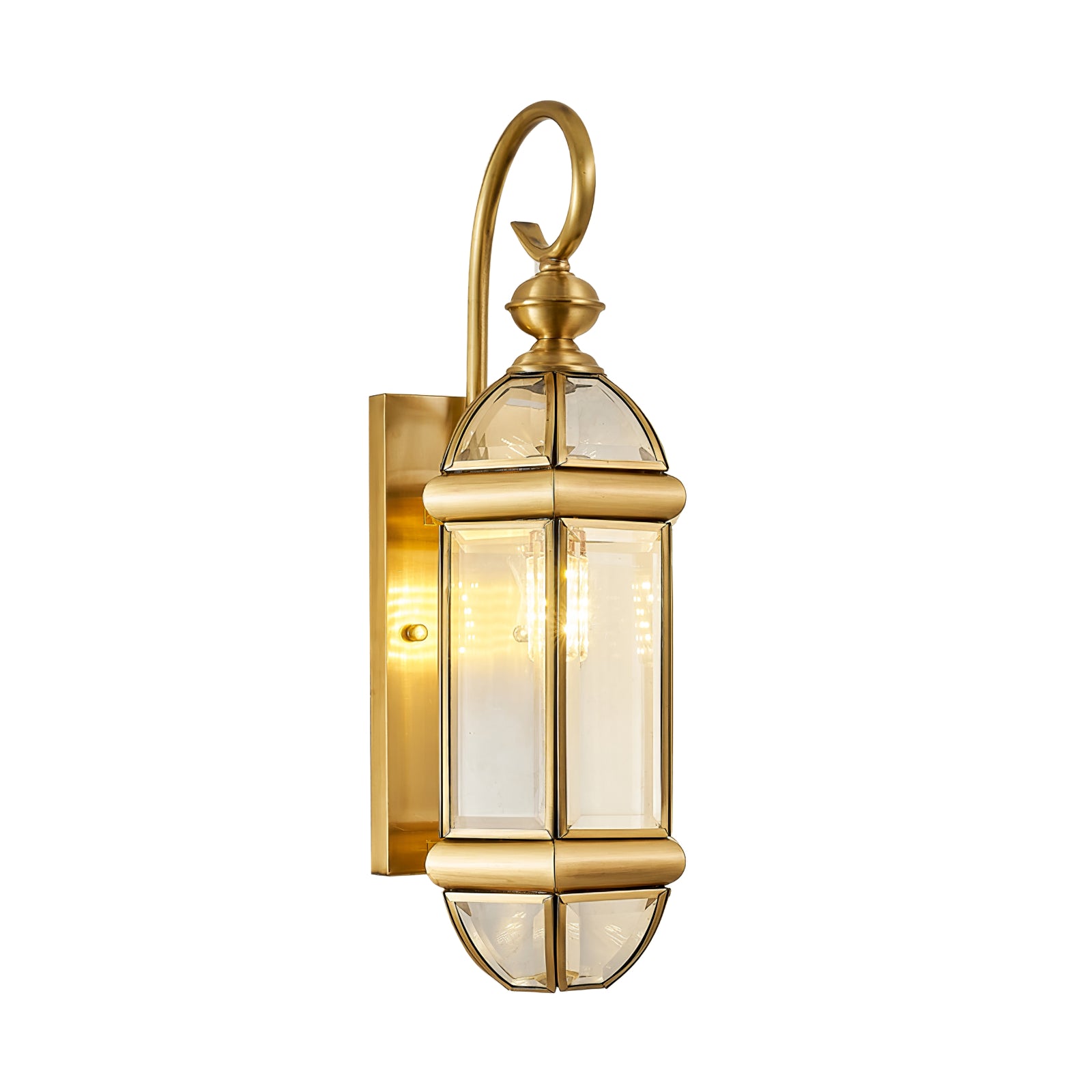 Lampada da parete esterna retro europea in ottone IP65 impermeabile