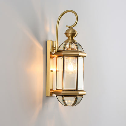 Retro European Brass IP65 Waterproof Outdoor Wall Light