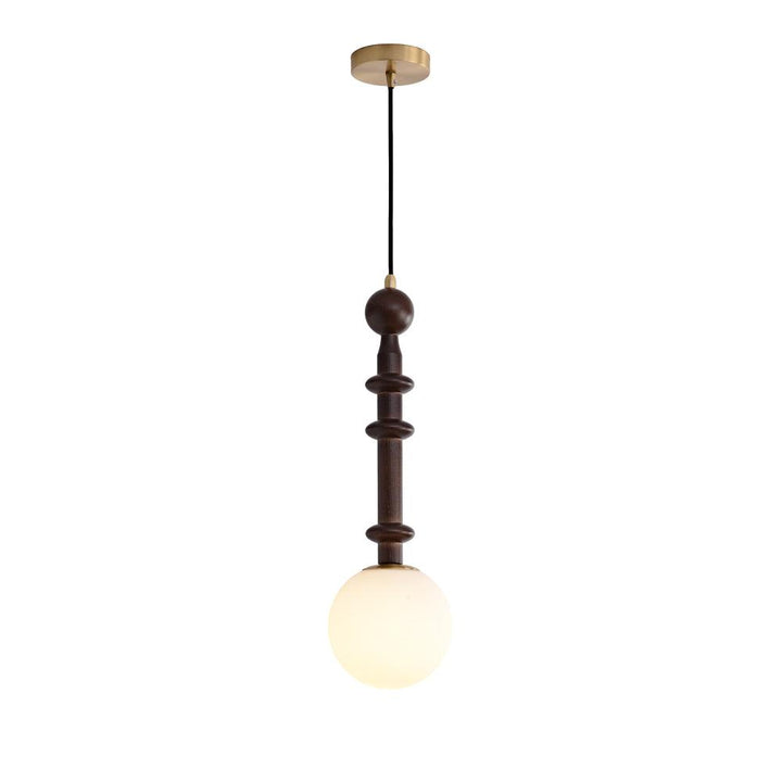 Roman Wood Column Pendant Light