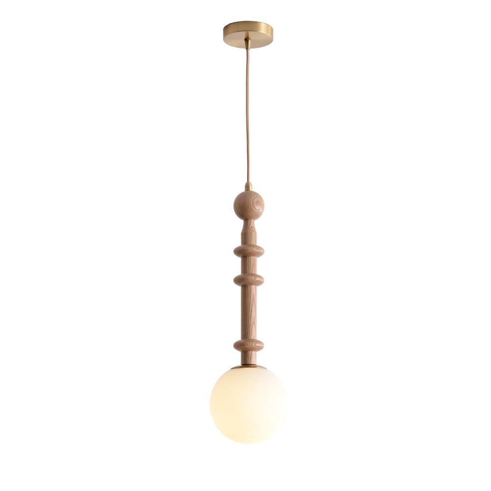 Roman Wood Column Pendant Light