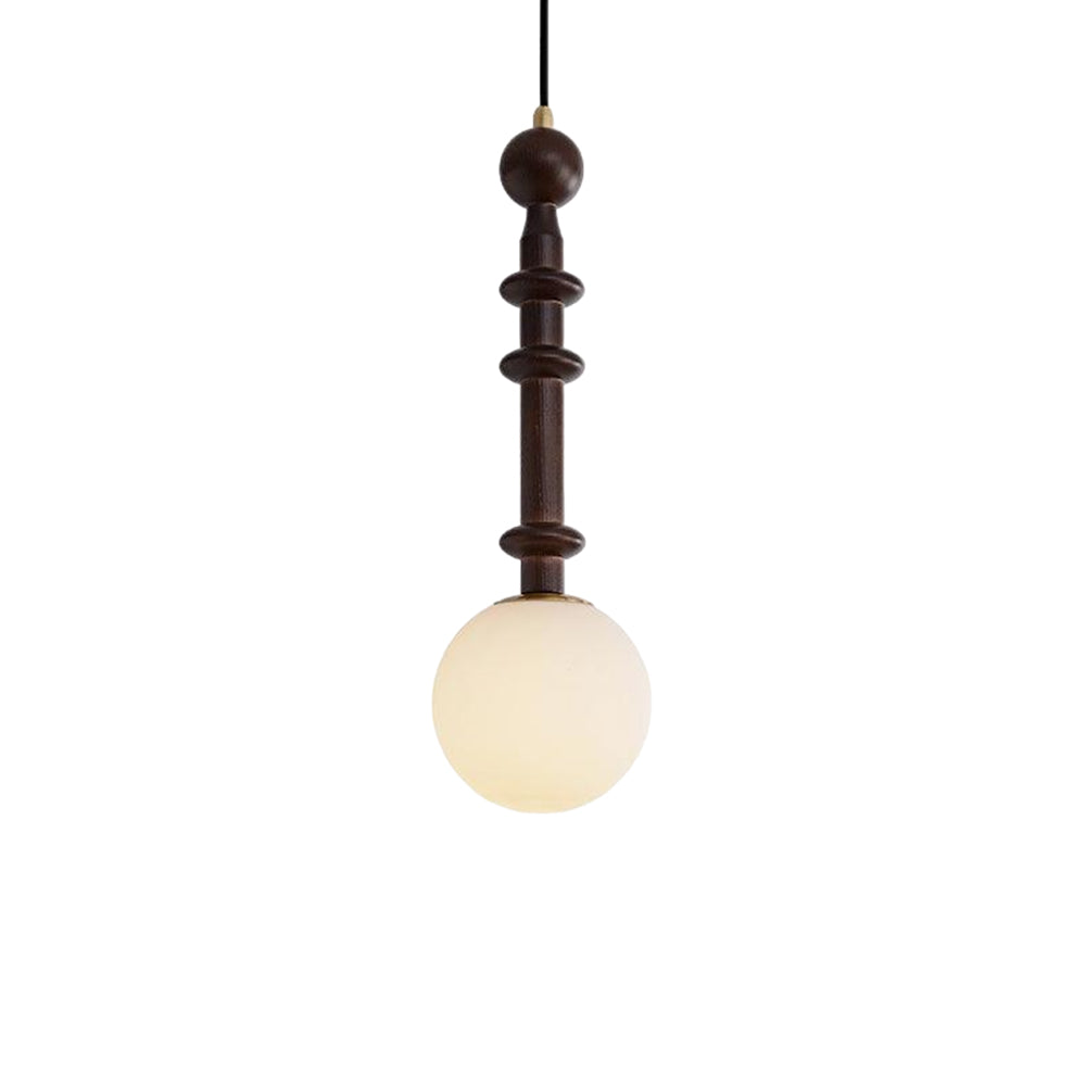 Roman Wood Column Pendant Light