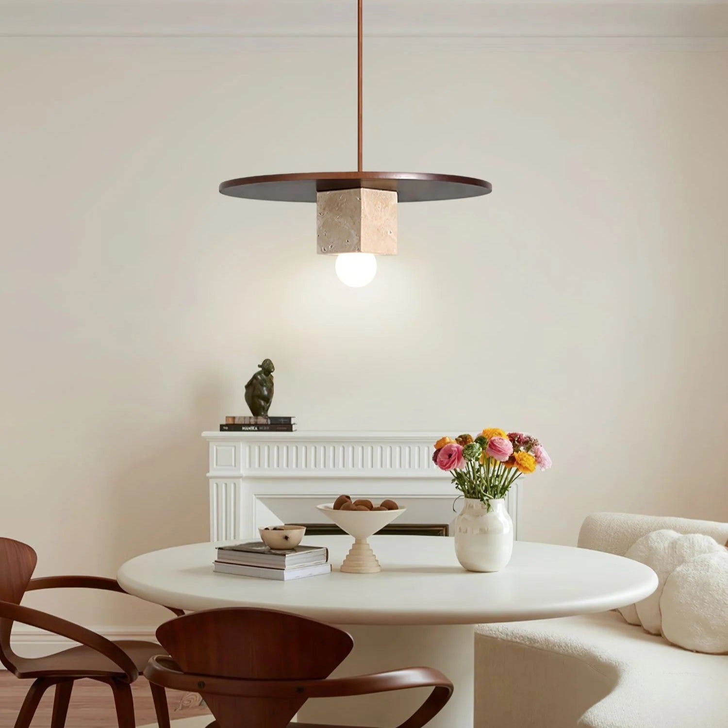 Nordic Grove Travertine Minimalist Pendant Lamp – hugbel