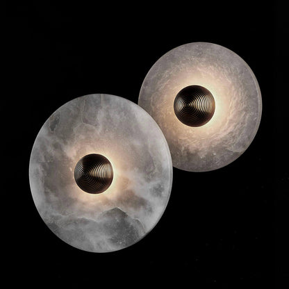 Alabaster Round LED Wall Lamp