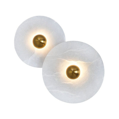 Alabaster Round LED Wall Lamp