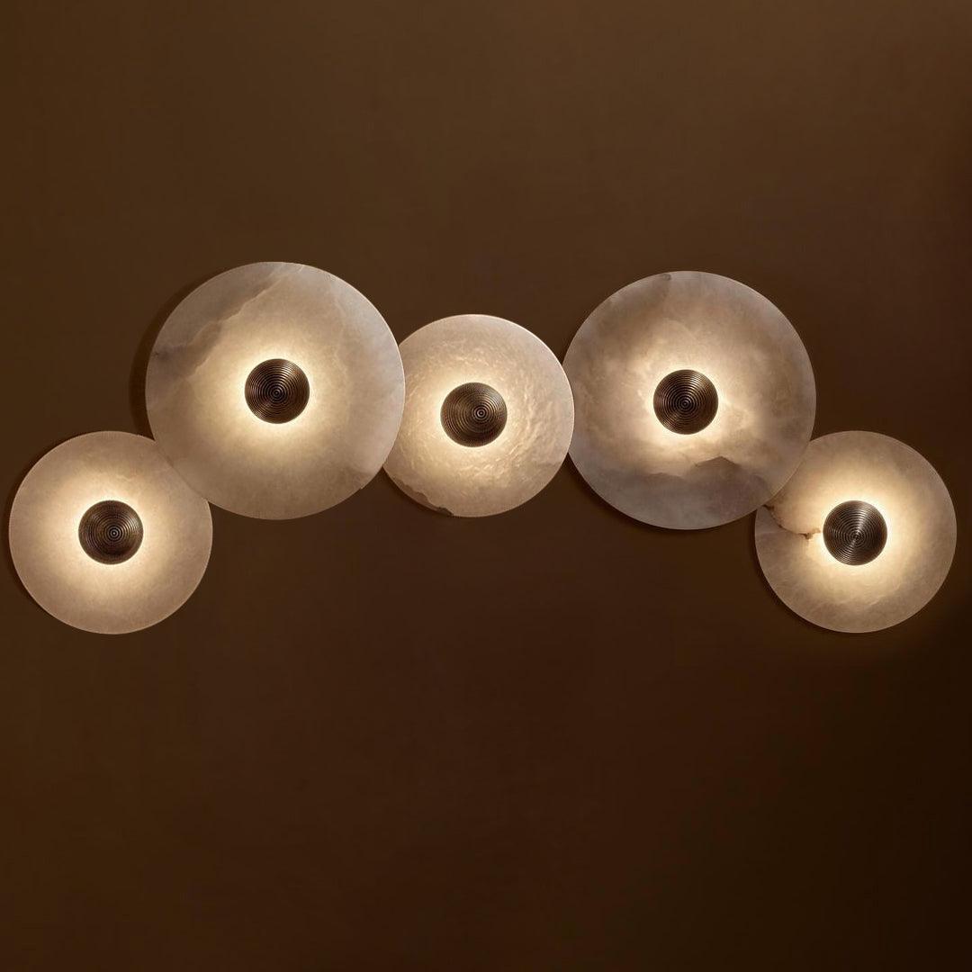 Alabaster Runde LED Wandleuchte