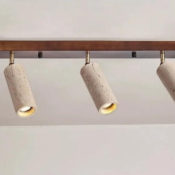 Travertine 3 Heads Ceiling Light Fixtures