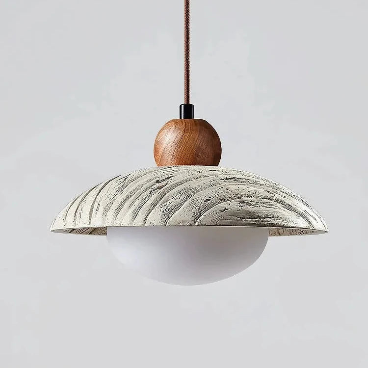 Wabi-sabi Style Travertine Cement Pendant Lamp