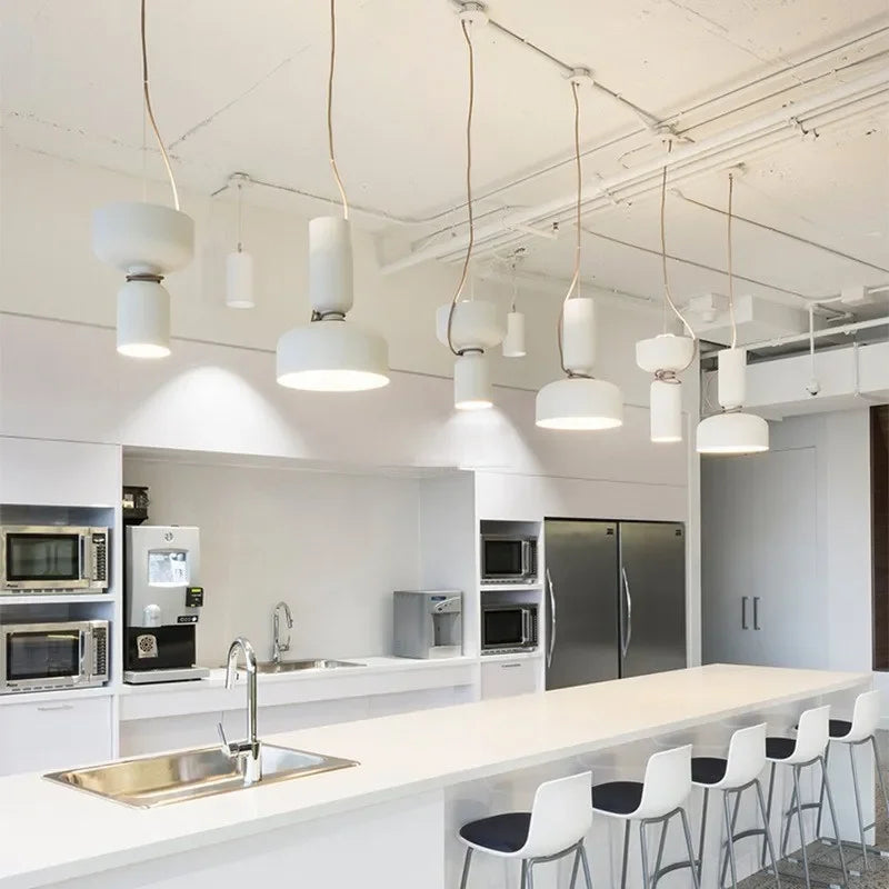 Minimalist Iron Hanging Fixture LED Modern Pendant Light