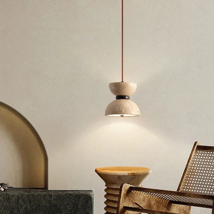 Elegant Travertine Stone Lamp