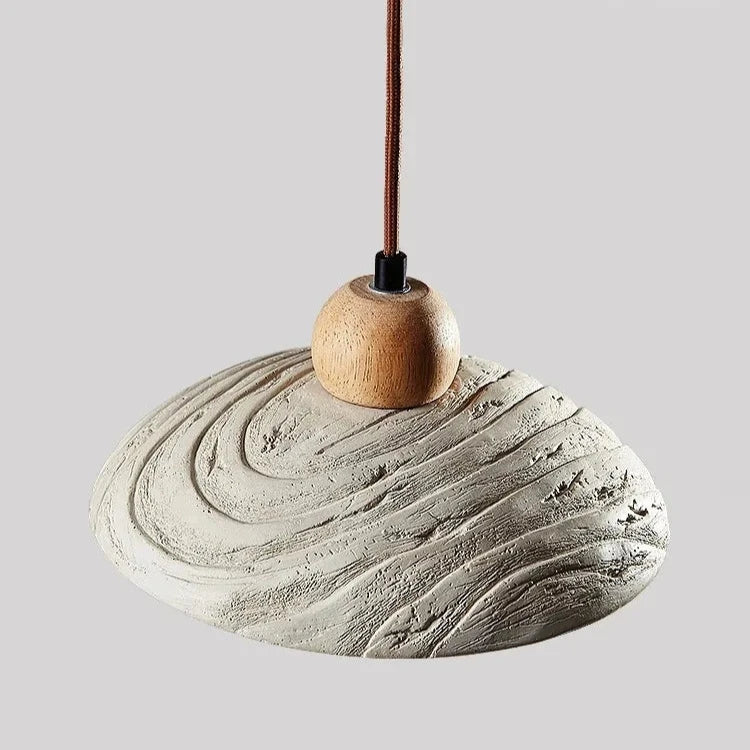 Wabi-sabi Style Travertine Cement Pendant Lamp