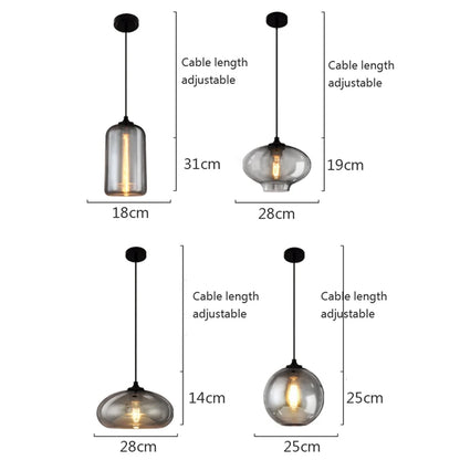 Lustre en verre suspendu Nordic Hanging Loft