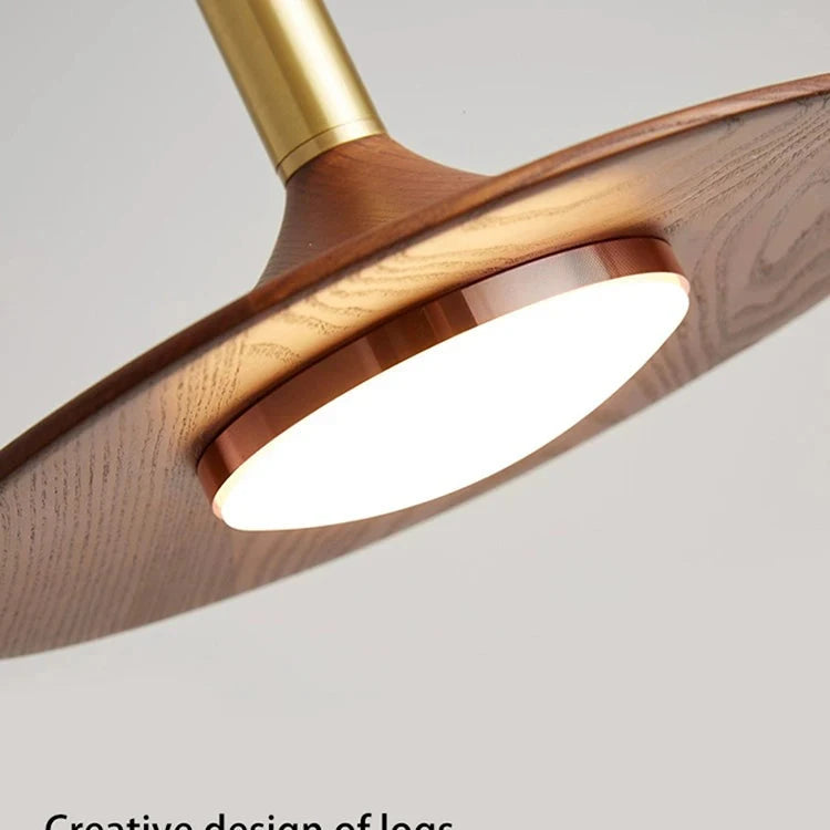 UFO Walnoot Houten LED Hanglamp