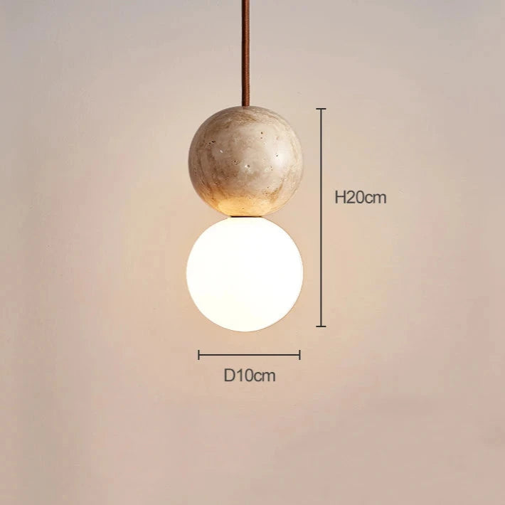 Stone Cream Style LED Pendant Light