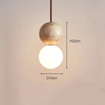 Stone Cream Stijl LED Hanglamp