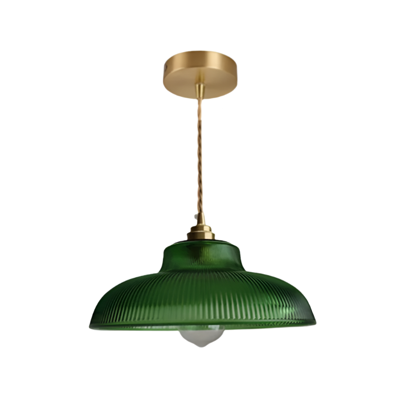 Vintage Groene Glazen Hanglamp