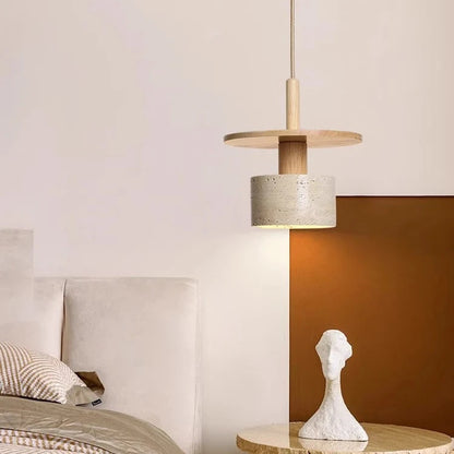 Travertine Vintage Retro Style Pendant Lamp