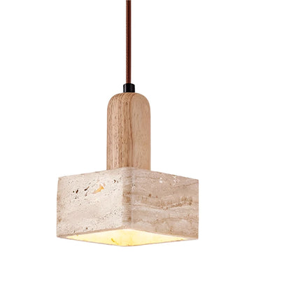 Travertine Vierkante Hanglamp