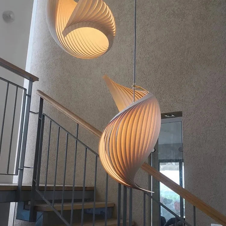 Elegant Japanese Vortex Pendant Light