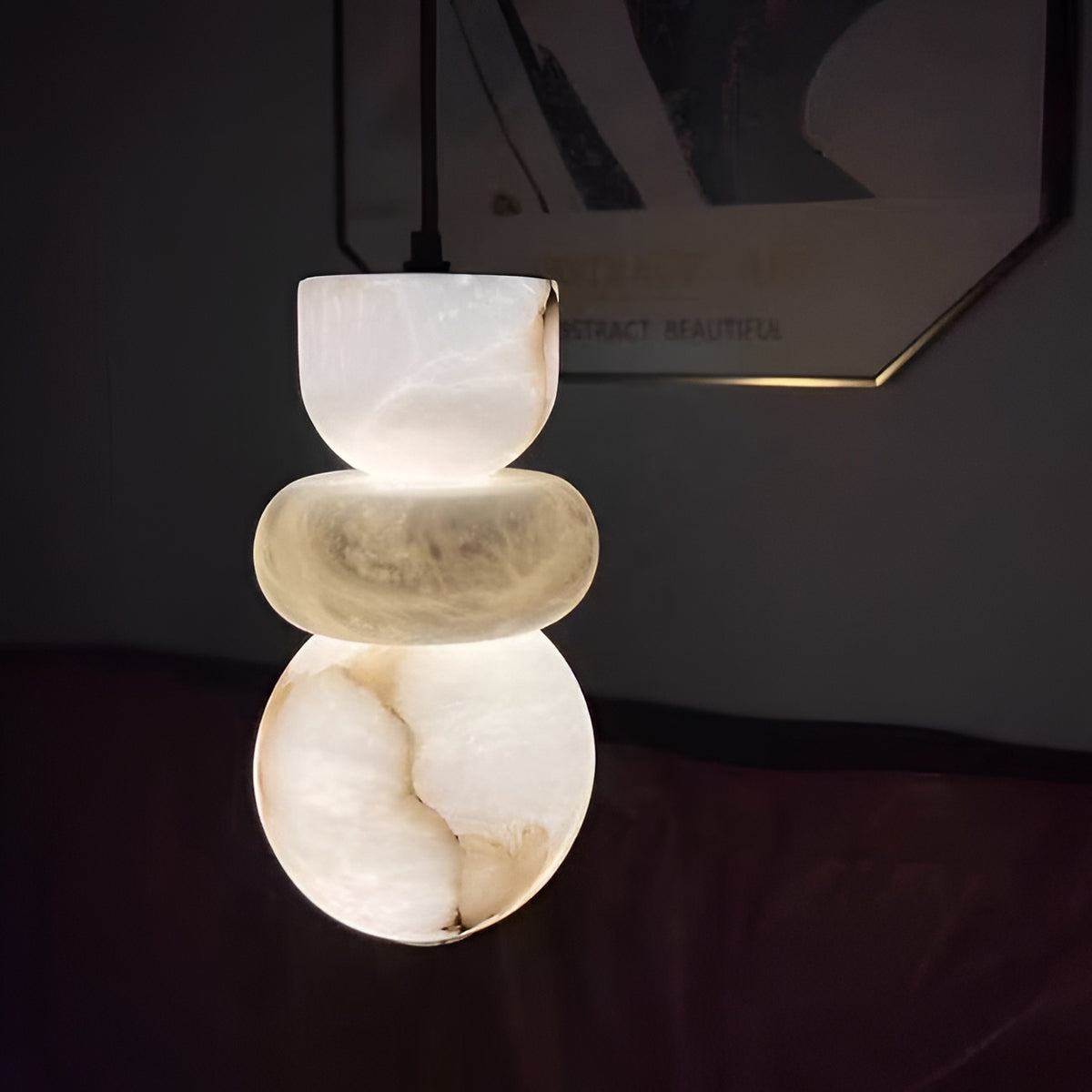 Elara Nordic Natural Marble Pendant Light