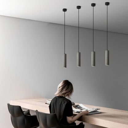 Chandelier en ciment : Suspension LED moderne