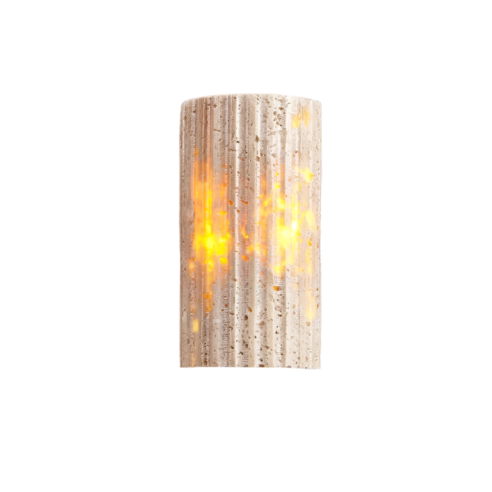 Elegant Yellow Travertine Garden Outdoor Wall Lamp