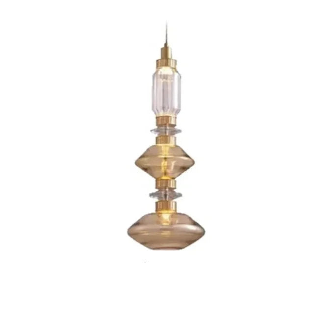 Irregular Art Glass Bottle Pendant Light