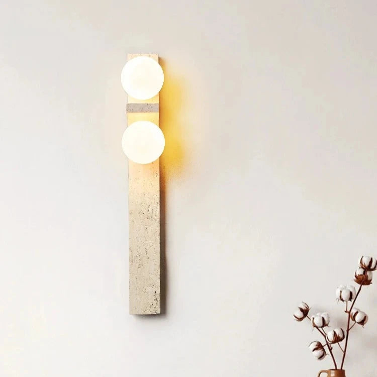 Long Strip Stone Travertine Wall Lamp